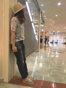 「Care label（ケアレーベ）のアイテム」を使った、ミサミサさん（レディース・160cm）の夏コーディネート