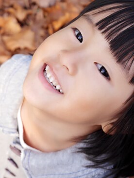 「BOOFOOWOO」｜「アイテム（その他アウター）」を使った、Hiroko Nishimuraさん（キッズ・100cm）の秋コーディネート