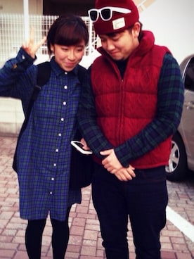 「カップルコーデ」｜ｍａｎａさん（レディース・152cm）の春コーディネート