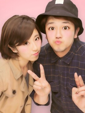 「カップルコーデ」｜ｍａｎａさん（レディース・154cm）の春コーディネート