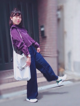 「Nike air huarache」｜ｍａｎａさん（レディース・153cm）の春コーディネート