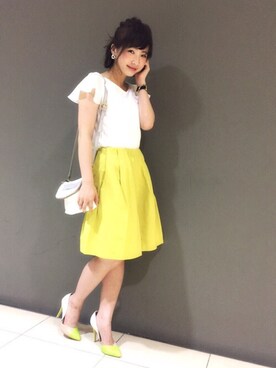 「Soareak（ソアリーク）のアイテム（スカート）」を使った、natsuさん（レディース・153cm）の夏コーディネート