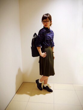 「Soareak（ソアリーク）のアイテム（スカート）」を使った、natsuさん（レディース・153cm）の秋コーディネート