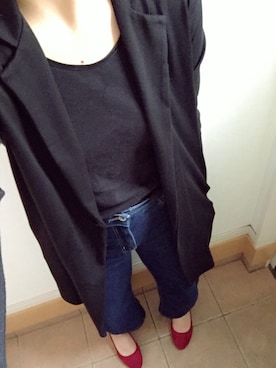 「CECIL McBEE（セシルマクビー）のアイテム（チェスターコート）」を使った、なちゅさん（レディース・168cm）の秋コーディネート