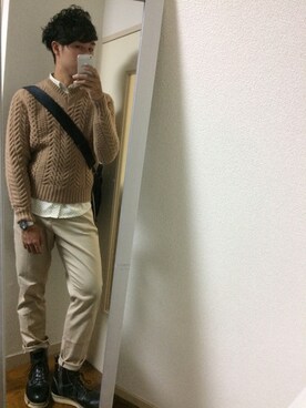 「PHENOMENON（フェノメノン）のアイテム（ブーツ）」を使った、chanmoさん（メンズ・176cm）の秋コーディネート