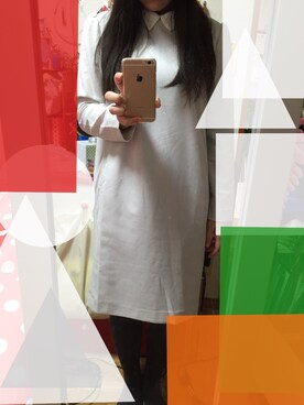 「美容室」｜「アイテム（ワンピース）」を使った、采加 さん（レディース・153cm）の秋コーディネート