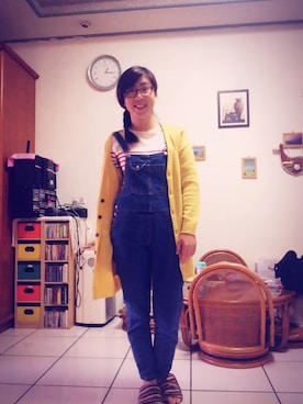 「MEIER.Q（マイヤーキュー）のアイテム（オールインワン・サロペット）」を使った、Sandra_Ling さん（レディース・159cm）の春コーディネート