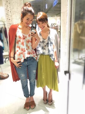 「Lee（リー）のアイテム（パンツ）」を使った、DouDou_serikaさん（レディース・166cm）の春コーディネート