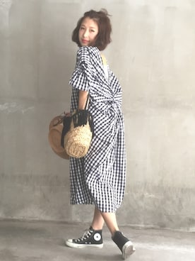 「minsshop（ミンスショップ）のアイテム」を使った、miporinさん（レディース・161cm）の夏コーディネート