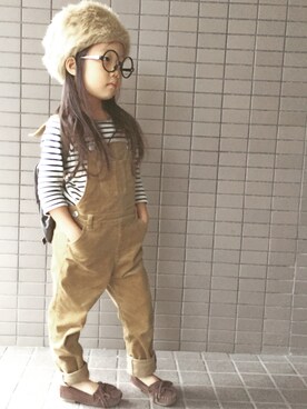 「GLOBAL WORK（グローバルワーク）のアイテム（オールインワン・サロペット）」を使った、miporinさん（レディース・161cm）の秋コーディネート