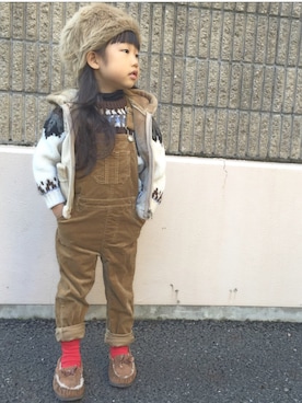 「GLOBAL WORK（グローバルワーク）のアイテム（オールインワン・サロペット）」を使った、miporinさん（レディース・161cm）の秋コーディネート