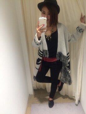 「DAZZLE（ダズル）のアイテム（その他アウター）」を使った、山本恵理さん（レディース・156cm）の秋コーディネート