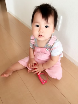 「ドラフトGAP」｜「アイテム（サロペット/オーバーオール）」を使った、ひな次郎さん（キッズ・70cm）の夏コーディネート