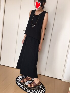 「Discoat Parisien（ディスコートパリシアン）のアイテム（つなぎ/オールインワン）」を使った、ひな次郎さん（レディース・156cm）の秋コーディネート