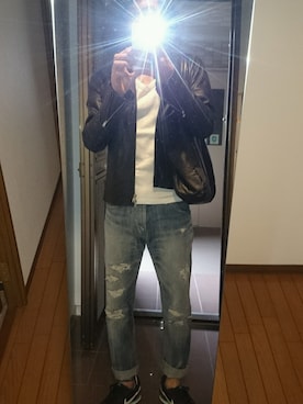 野﨑さん（メンズ・171cm）の秋コーディネート