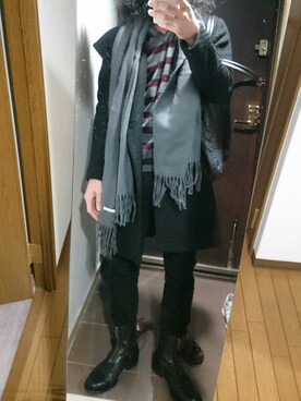 野﨑さん（メンズ・171cm）の冬コーディネート