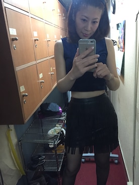 「H&Hのアイテム（タンクトップ）」を使った、takakoさん（レディース・160cm）の冬コーディネート