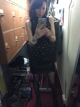 「H&Hのアイテム（タンクトップ）」を使った、takakoさん（レディース・160cm）の冬コーディネート