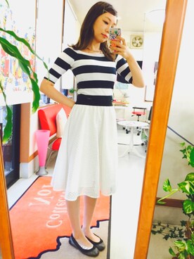 「summer style」｜「アイテム（パンプス）」を使った、Risaさん（レディース・160cm）の夏コーディネート