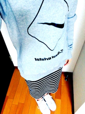 「F.C.Real Bristol（エフシーレアルブリストル）のアイテム（スウェット）」を使った、HiiROOOOさん（レディース・158cm）の春コーディネート