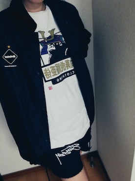 「F.C.Real Bristol（エフシーレアルブリストル）のアイテム（その他アウター）」を使った、HiiROOOOさん（レディース・158cm）の春コーディネート