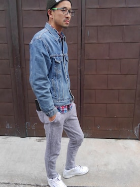 「アイテム（財布）」を使った、snzさん（メンズ・181cm）の冬コーディネート