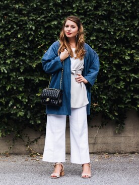 「UNKNOWN.（アンノウン）のアイテム（デニムジャケット）」を使った、Lian Najarianさん（レディース・163cm）の秋コーディネート