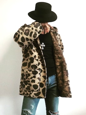 「SAINT LAURENT PARIS（サンローランパリ）のアイテム（帽子）」を使った、Maestro YOKOさん（メンズ・182cm）の春コーディネート