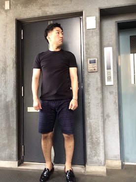 「N.HOOLYWOOD」｜「アイテム（その他シューズ）」を使った、kazutaka nagaiさん（メンズ・172cm）の夏コーディネート