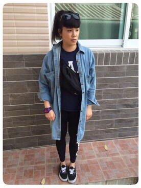 「NIKE(ナイキ)のアイテム(ショルダーバッグ)」を使った、Joan毛毛🏄さん(レディース・165cm)の冬コーディネート