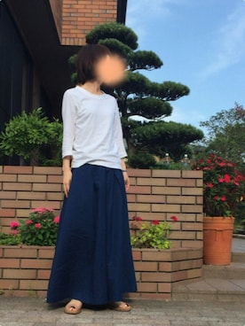 「SECCHIARI MICHELE（セッキアーリミケーレ）のアイテム（サンダル）」を使った、fufufuさん（レディース・160cm）の夏コーディネート