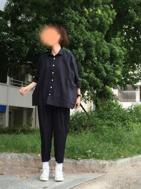 「DAN TOMIMATSU（ダントミマツ）のアイテム」を使った、fufufuさん（レディース・160cm）の夏コーディネート