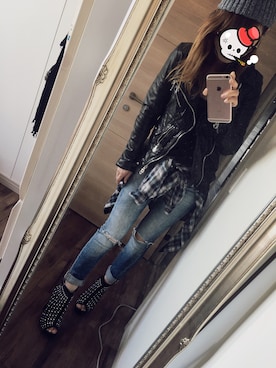 「5351 POUR LES FEMMES（ゴーサンゴーイチプールファム）のアイテム（トップス）」を使った、blackvanillaさん（レディース・160cm）の秋コーディネート