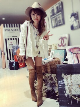 blackvanillaさん（レディース・160cm）の冬コーディネート