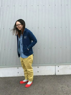 「KNOT（ノット）のアイテム」を使った、mayumiさん（レディース・161cm）の春コーディネート