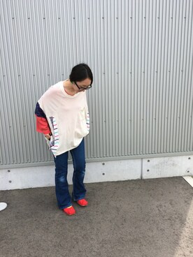 「アイテム（イヤリング）」を使った、mayumiさん（レディース・161cm）の春コーディネート