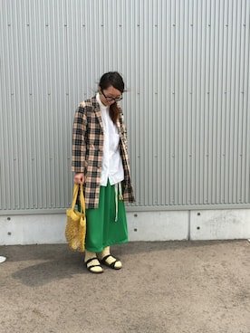 「静岡」｜「アイテム（その他アウター）」を使った、mayumiさん（レディース・161cm）の春コーディネート