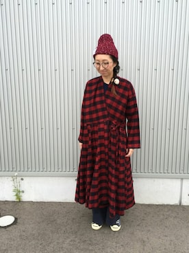 「静岡」｜「アイテム（シャツワンピース）」を使った、mayumiさん（レディース・161cm）の秋コーディネート