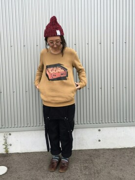 「静岡」｜「アイテム（オールインワン・サロペット）」を使った、mayumiさん（レディース・161cm）の秋コーディネート