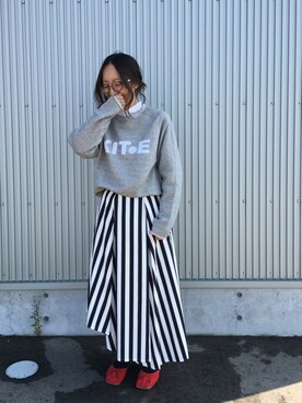 「アイテム（スウェット、その他）」を使った、mayumiさん（レディース・161cm）の秋コーディネート