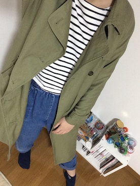 「SM2（エスエムツー）のアイテム（トレンチコート）」を使った、ゆきさん（レディース・165cm）の春コーディネート