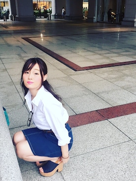 「RD ROUGE DIAMANT（アールディー ルージュ ディアマン）のアイテム（シューズ）」を使った、葵 坂崎さん（レディース・160cm）の秋コーディネート