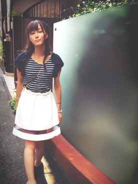 「LD prime（エルディープライム）のアイテム（トップス）」を使った、葵 坂崎さん（レディース・160cm）の秋コーディネート