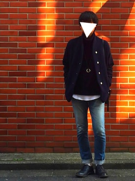 「5351 POUR LES HOMMES（ゴーサンゴーイチプールオム）のアイテム（バッグ）」を使った、やませさん（メンズ・180cm）の冬コーディネート