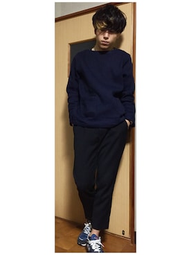 「BEAUTY&YOUTH UNITED ARROWS（ビューティーアンドユースユナイテッドアローズ）の【WEB限定】by タイプライター クロップドパンツ◆（その他パンツ）」を使った、つっしーさん（メンズ・174cm）の秋コーディネート