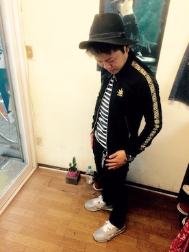 「アイテム（ジャージ）」を使った、ちーぼーさん（メンズ・162cm・20代）の秋コーディネート