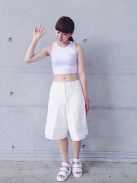 「Dr. Martens（ドクターマーチン）のアイテム（ビーチサンダル）」を使った、sherryさん（レディース・162cm）の夏コーディネート