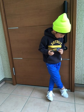 「アイテム（パーカー）」を使った、はるとさん（キッズ・108cm）の冬コーディネート