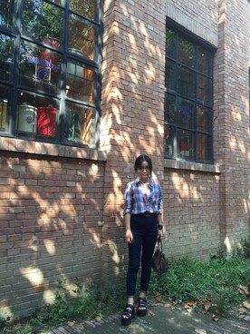 「MOUSSY（マウジー）のアイテム（トップス、その他）」を使った、lealiu312さん（レディース・160cm）の秋コーディネート