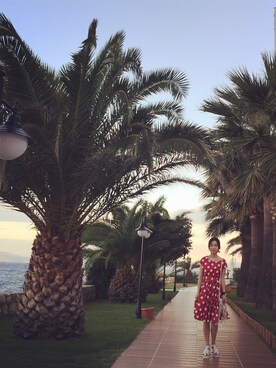 「TBのアイテム（ワンピース/ドレス、レッド系）」を使った、lealiu312さん（レディース・160cm）の秋コーディネート